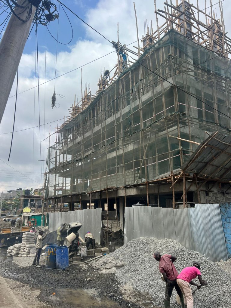 Chaschase Enterprise construction site showing steel framework
